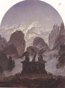 Carl Gustav Carus The Goethe Monument (mk45) painting